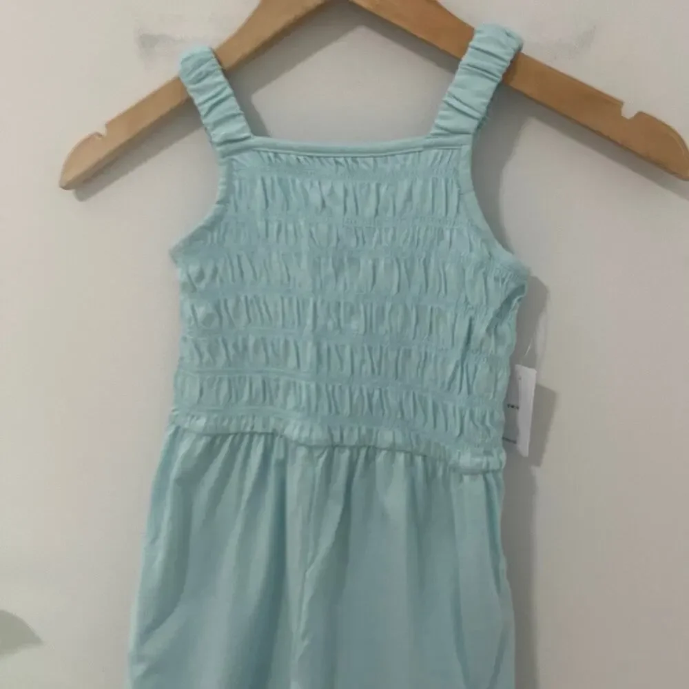 NEW Old Navy Girls Light Blue Smocked Romper Size Small